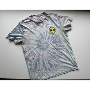 Denim & Flower Tie Dye T-Shirt‎ Tropical Paradise Vibes Graphic Tee M